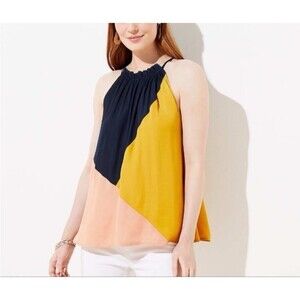 LOFT Plus Colorblock Halter Top Size 22